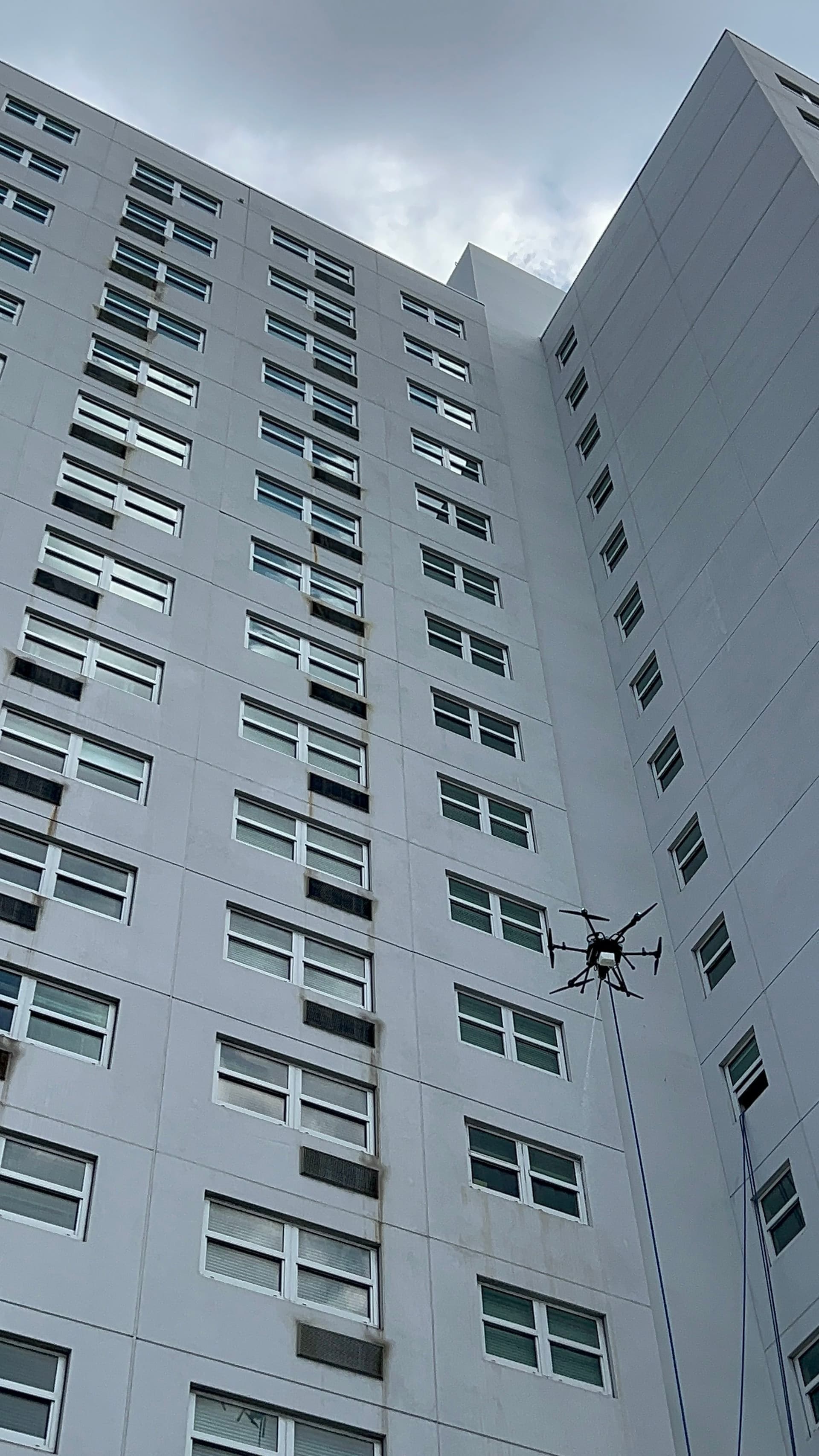 Gallery photos for 18-Story High Rise Exterior Cleaned with Drone Technology: Image #2