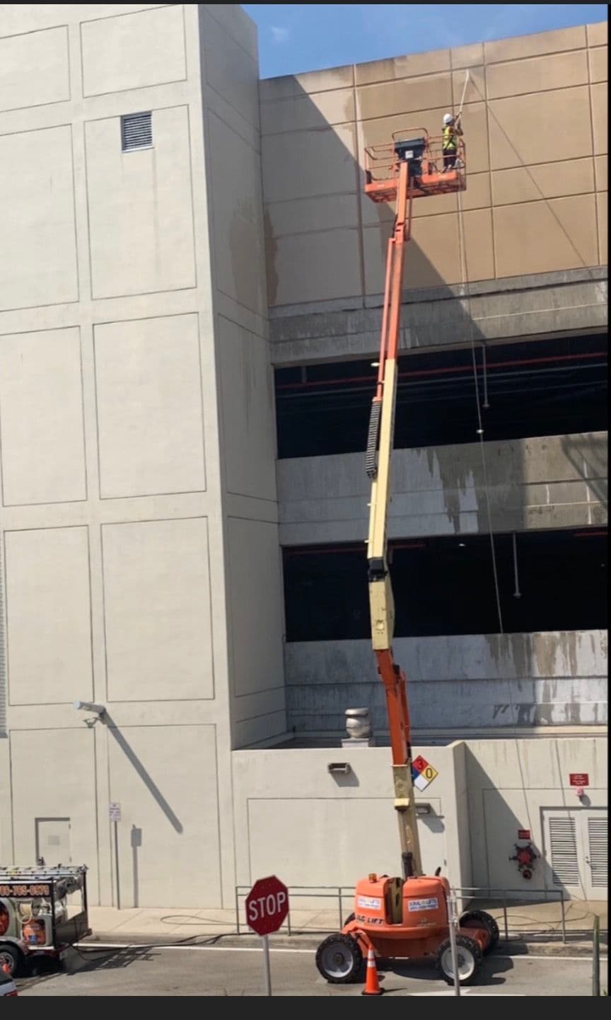 Project Parking Garage Exterior Pressure Washing at Miami International Airport image