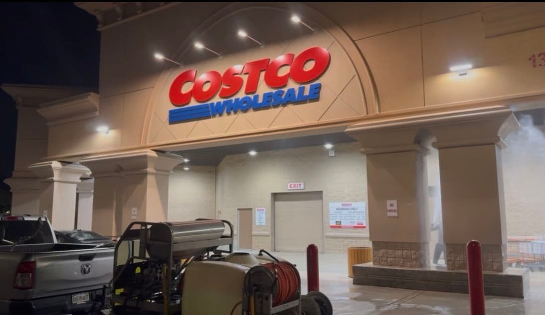 Overnight Building Wash and Gum Removal at Costco London Square image