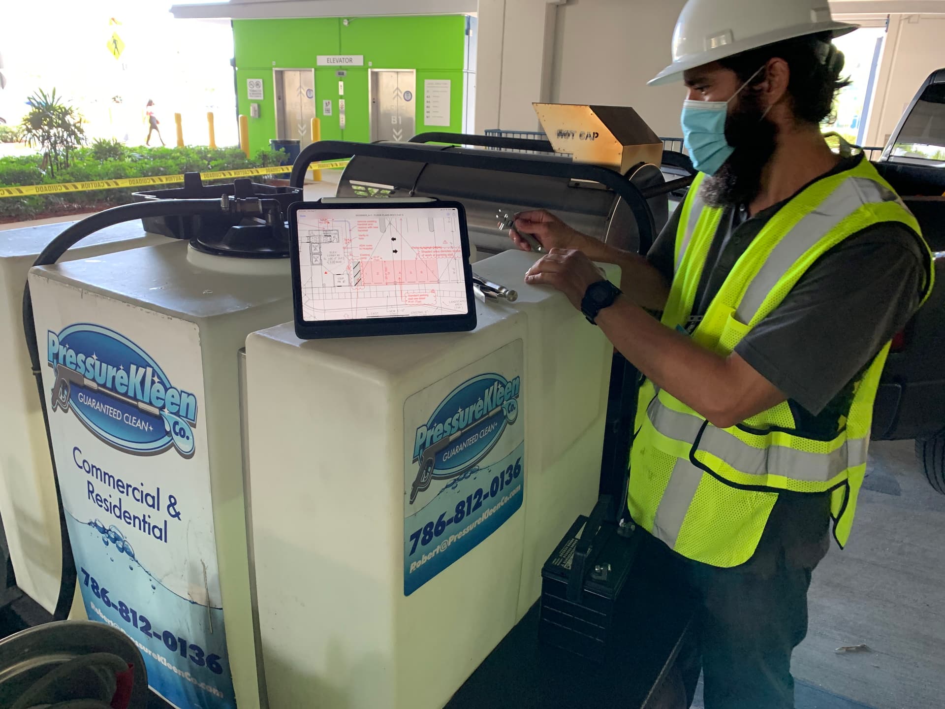 Thermal Plastic Stripe Removal at Memorial West Hospital