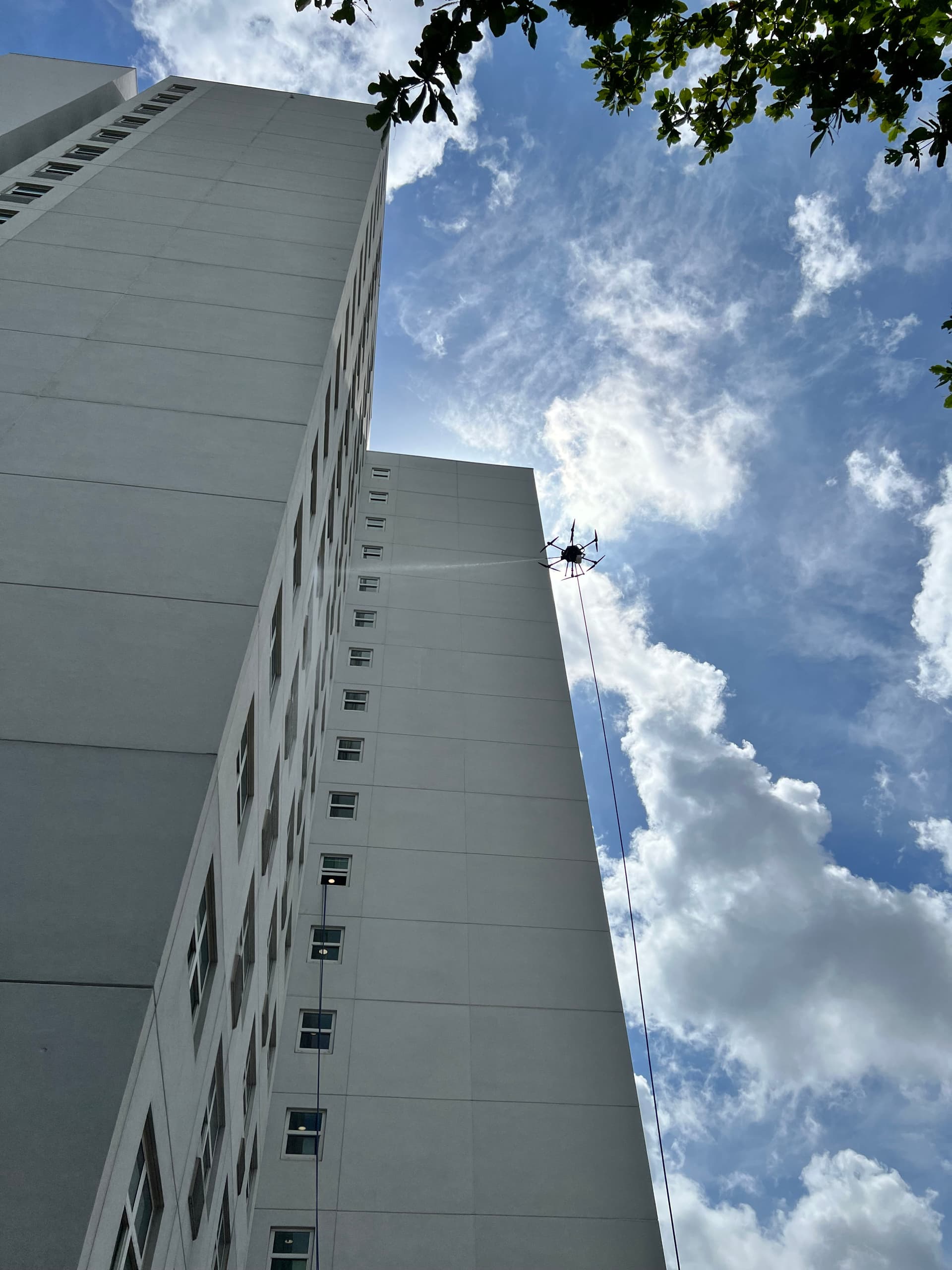 Gallery photos for 18-Story High Rise Exterior Cleaned with Drone Technology: Image #1