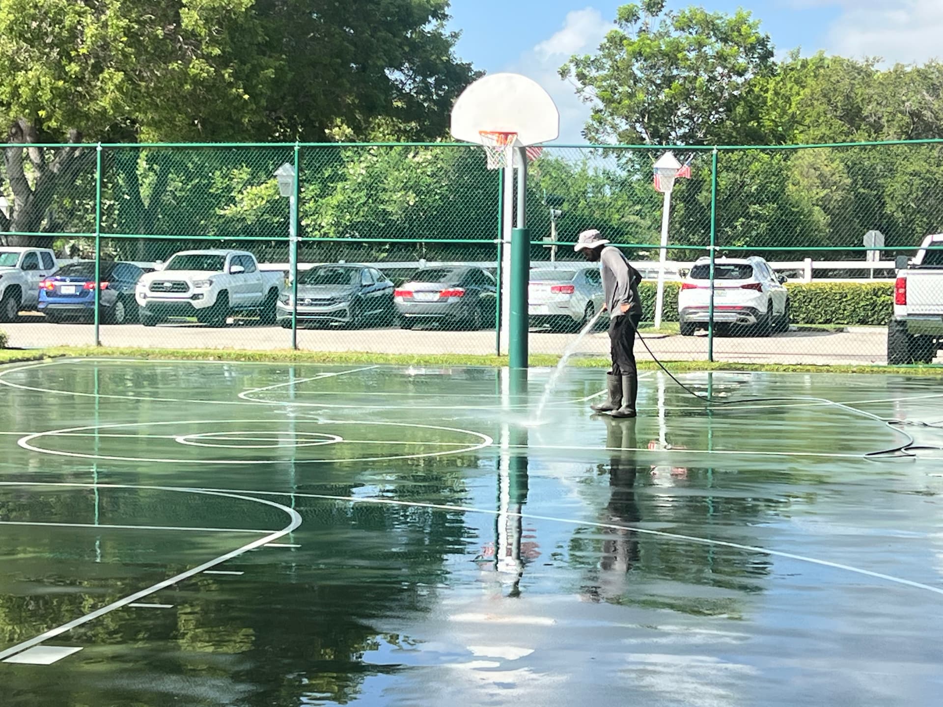 Gallery photos for HOA Basketball and Tennis Court Pressure Washing Done Right: Image #1