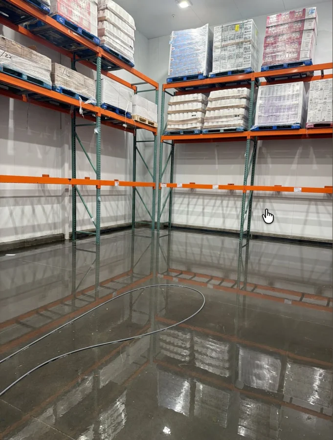 Commercial cooler cleaning at Costco Flagler.