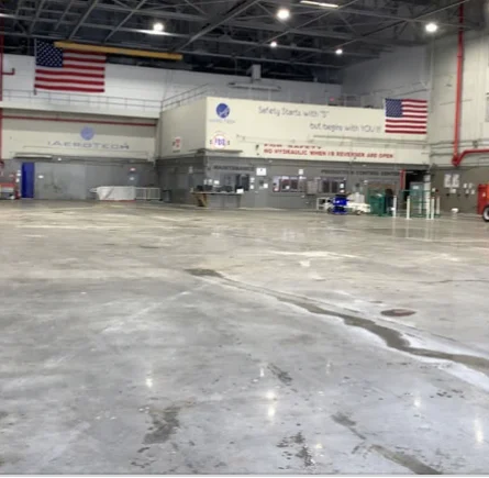 Interior hangar surface at Miami International Airport