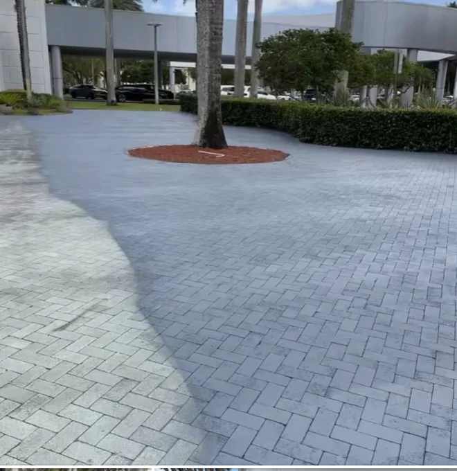 Commercial paver sealing begins with the surface.