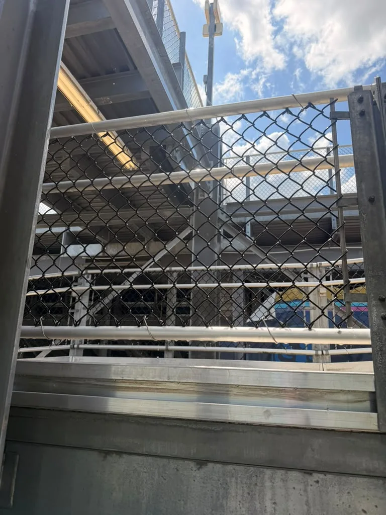 Stairway, metal railings and stadium structure at FIU Pitbull Stadium